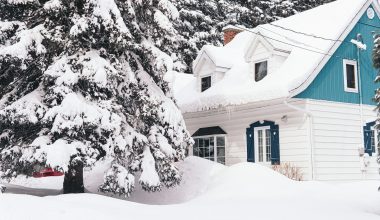 Snow removal around a house