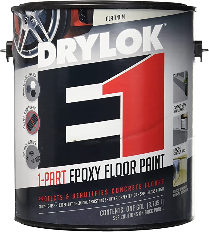 Best Concrete Paint In 2021 Buyers Guide Workshopedia UNITED GILSONITE LAB 23813 Drylok E 1 Gallon Platinum 1 Part Epoxy Semi Gloss Floor Paint