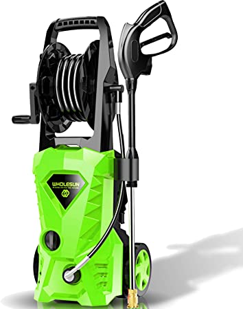 Car Washer Machine with 1800Watt 15A Qualidy 4000PSI Electric Pressure Washer,3.0 GPM Electric Power Washer with 5 Quick-Connect Spray Nozzles Green